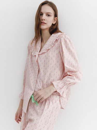 Floral lattice frilly Pajama Pair - GRAYDATION - Modalova