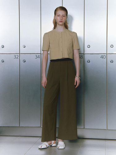 Wide BANDING high-waist slacks JWSLOE0100 - LINE STUDIO ONE - Modalova