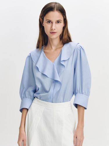 Ruffle Blouse BLUE - GRAYDATION - Modalova