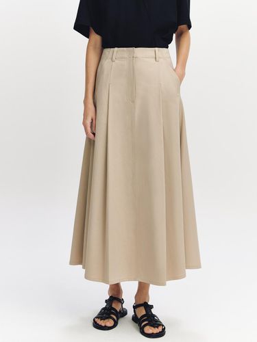 Single pleated Flare Skirt BEIGE - GRAYDATION - Modalova