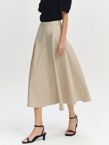 Paneled Flare Skirt BEIGE - GRAYDATION - Modalova