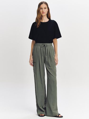 Banded Cargo Slit Pants KHAKI - GRAYDATION - Modalova