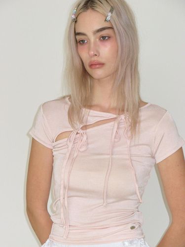 STRING SLIT TOP_PINK - CRANK - Modalova