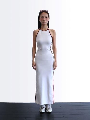 HALTER NECK LONG DRESS_White - SIO - Modalova