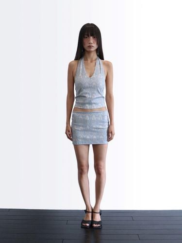 JACQUARD MINI SKIRT [SKY BLUE] - SIO - Modalova