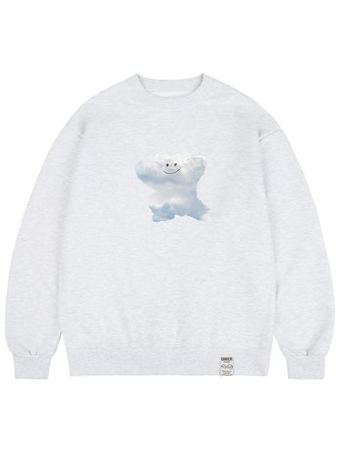 Big Cloud Bearsmile Sweatshirt_Melange White - GRAVER - Modalova