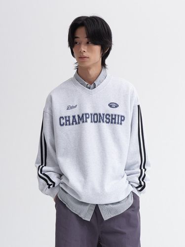 Fleece-lined] Championship Sweatshirt MelangeGray - DEFAULT - Modalova