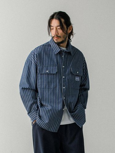 Benheim Stripe Walk shirt jacket Deep Blue - RUGGED HOUSE - Modalova