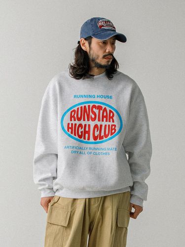 Run Star High Club Sweatshirt Melange Gray - RUGGED HOUSE - Modalova