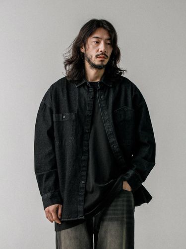 Union Stonewashed Denim Shirt Black - RUGGED HOUSE - Modalova