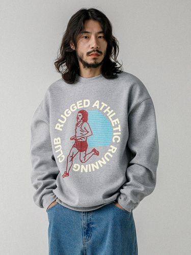 Athletic Running Club Sweatshirt Melange Gray - RUGGED HOUSE - Modalova