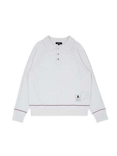 Basic Knit Polo Shirt White - Aven - Modalova