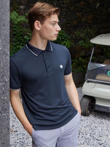 Classic Fit Basic Polo Shirt Navy - Aven - Modalova