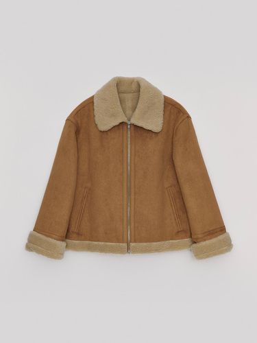 Suede Shearling Jacket_ Brown - The Raust - Modalova