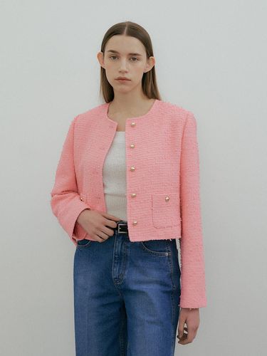 ROUND TWEED JACKET - Pink - THE PENNY - Modalova