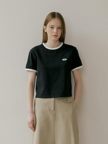 LOGO RINGER CROPPED TEE - Black - THE PENNY - Modalova