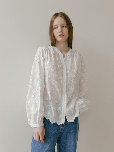 RACE SHIRING BLOUSE - White - THE PENNY - Modalova