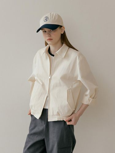 COTTON BLOUSON JUMPER - Light Beige - THE PENNY - Modalova