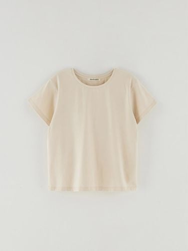 Basic short-sleeved T-shirt BEIGE - The Raust - Modalova