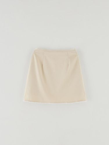 Silky Lace Skirt Light Beige - The Raust - Modalova