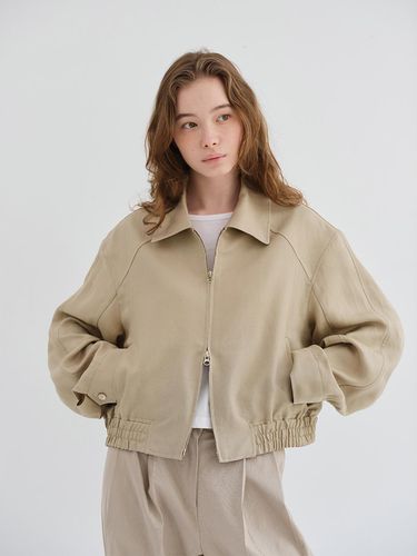 Linen Blouson BEIGE - The Raust - Modalova