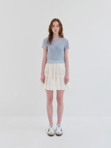 Metallic Frill Skirt - The Raust - Modalova