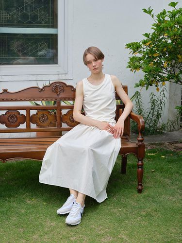 Cotton Cozy Shirring dress _Light Beige - The Raust - Modalova