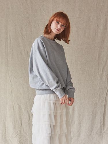 BACK LOGO SWEATSHIRT_MELANGE GRAY - MAISON246 - Modalova