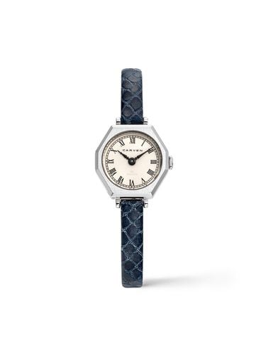 CARVEN] Women's leather watch CV626 - WH/BU - MAISON246 - Modalova