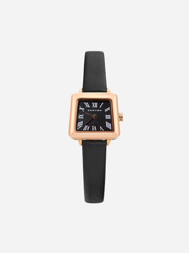 CARVEN] Women's leather watch CV635 - RBK/BK - MAISON246 - Modalova