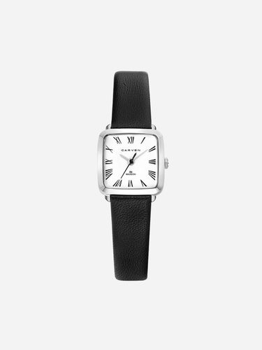 CARVEN] Women's leather watch CV638 - WH/BK - MAISON246 - Modalova