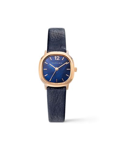 CARVEN] Women's leather watch CV620 - RBU/NV - MAISON246 - Modalova