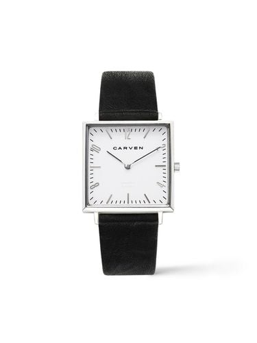 CARVEN] Women's leather watch CV603S - WH/BK - MAISON246 - Modalova