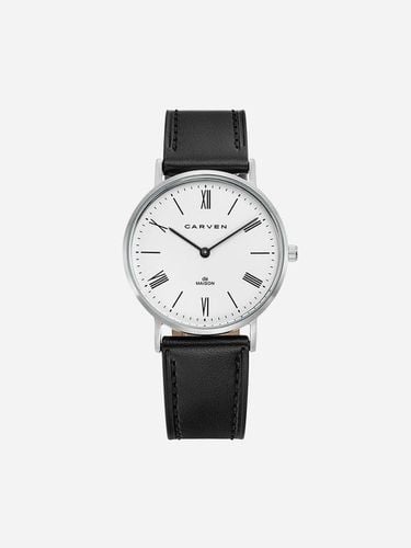 CARVEN] Women's leather watch CV645S - WH/BK - MAISON246 - Modalova