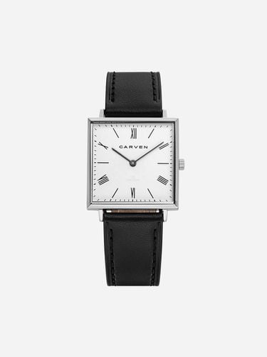 CARVEN] Women's leather watch CV643S - WH/BK - MAISON246 - Modalova