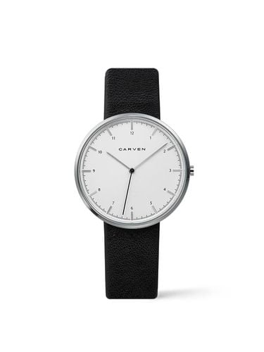 CARVEN] Men's Leather Watch CV610 - WH/R. BK (Q) - MAISON246 - Modalova