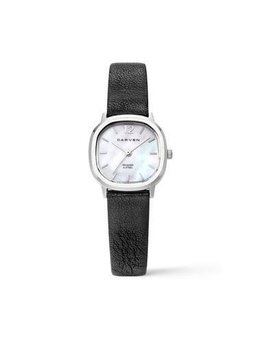 CARVEN] Women's leather watch CV620 - WH/R. BK - MAISON246 - Modalova