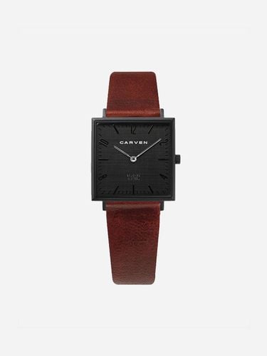 CARVEN] Men's Leather Watch CV603 - BBK/WN - MAISON246 - Modalova