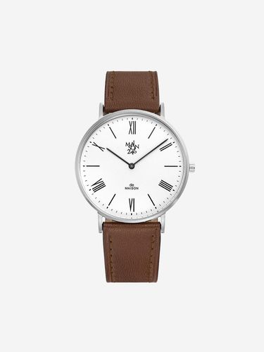 Men's Leather Watch MS246 - 27 WH/BR - MAISON246 - Modalova