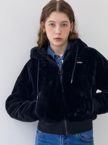 POP] Online Pop Eco Fur Hooded Zip-Up ON4 - Guess - Modalova