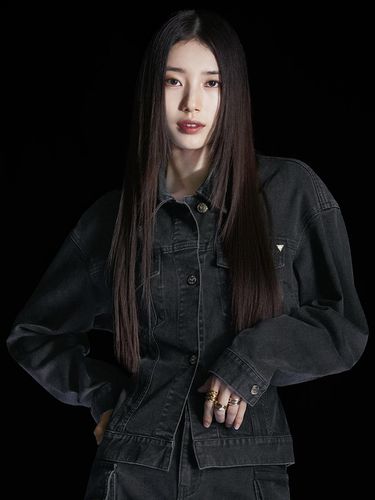 SUZY] Black modified denim jacket YO3D3875 - Guess - Modalova