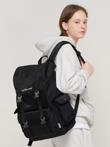 Slick Pocket Hooded Backpack (Black) - ROIDESROIS - Modalova