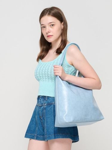 Leather shoulder hobo bag (light blue) - ROIDESROIS - Modalova