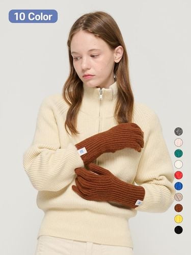 Soft Fingerhole Long Knitwear Gloves (10 Color) - ROIDESROIS - Modalova