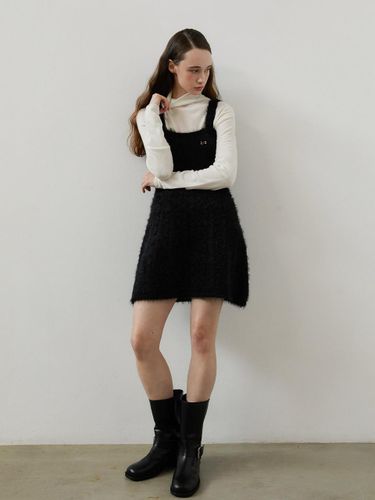 Pretty Angel Knit Mini Dress_BK (L244MOP020) - LOVE ME MONSTER - Modalova