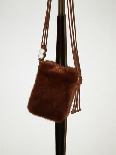 Fur Mini Cross Bag [Brown] - PICEA - Modalova