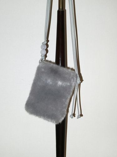 Fur Mini Cross Bag [Grey] - PICEA - Modalova