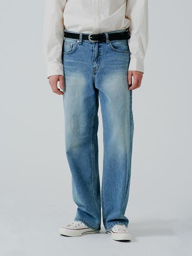 MEN) Natural washed denim pants blue - PINBLACK - Modalova