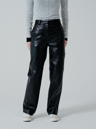 Straight-fit leather pants - PINBLACK - Modalova