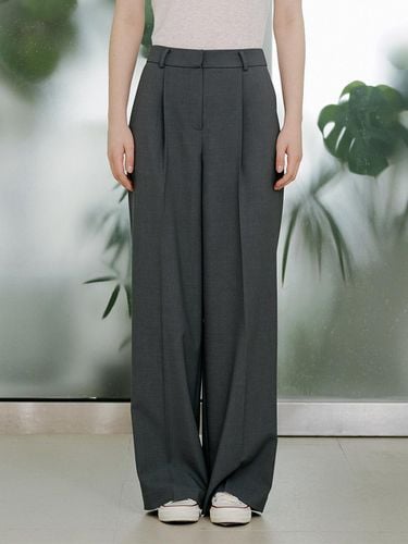 One tuck semi-wide pants gray - PINBLACK - Modalova